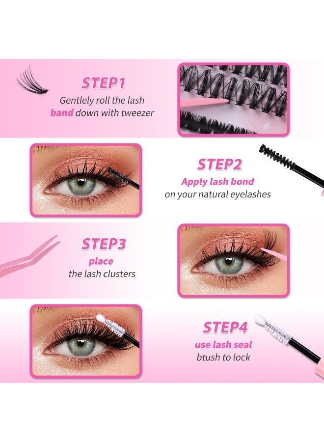 كمايو مجموعة وصلات رموش مكونة من560 قطعة، مع غراء لاصق للرموش وملقط للرموش، رموش صناعية خفيفة وكثيفة، وصلات رموش فردية للاستخدام المنزلي، رموش صناعية للنساء. - Image 5